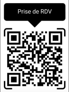 QR CODE PRENDRE RENDEZ VOUS RDV CONTACT